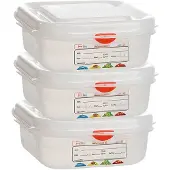 Denox Gastronorm 1/6 H65 Mm Oppbevaringsboks 1.1l 3 Enheter