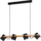 Eglo Hengelampe Hornwood, 4 lyskilder, svingbar