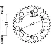 Sifam Husqvarna Cr 125 90-10 520 Bakre Tannhjul