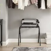 24hShop Sammenleggbar bagasjepall av metall - svart