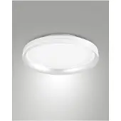FABAS LUCE LED-taklampe Isy, hvit, Ø 35 cm, metall, CCT, dimbar