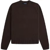 Fred perry for man. K3303 Brown Saddle Jersey (L), Casual, Wool