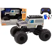 Leantoys stor terrengbil fjernstyrt SUV 2.4G RC 1:6 grå