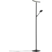 QAZQA Modern Floor Lamp Black incl. Dimmable LED - Divana