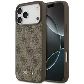 GUESS 4G Classic-etui til iPhone 17 Pro Max / 18 Pro Max – brun