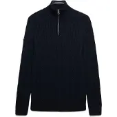 Superdry Preppy Cotton Cable Genser Med Halv Glidelås