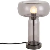 QAZQA Hotel Chic Table Lamp Gunmetal with Smoke Glass - Amara