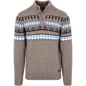 New zealand auckland NZA Genser Nordic Wool Blend Brun Taupe Størrelse