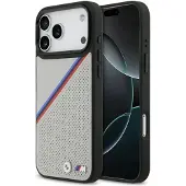 BMW M Tricolor MagSafe-etui med metallogo for iPhone 17 Pro Max - grå
