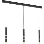 Paul Neuhaus LED-hengelampe Vega, tre sylindere, svart