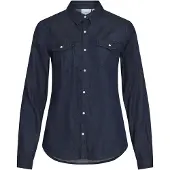 Vila Bista Denim Skjorte Med Lange Ermer