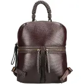 Hispanitas for woman. BI264946 Brown zipper backpack (OSFA), Eco Leather, Casual