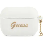 GUESS GUAPLSCHSH AirPods Pro-deksel hvit/hvit silikon charm hjertekolleksjon