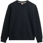 Superdry for man. M2013751A Sweatshirt with crew neck and logo Essential navy (XXL), Casual, Cotton