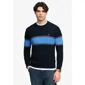 Superdry Cotton Stripe Cable Jumper Genser