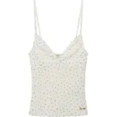 Superdry Athletic Essentials Printed Pointelle Ermeløs V-hals T-skjorte