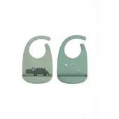 Done by Deer Smekker m. Lomme - 2-pack - Silikon - Croco Grønn - - OneSize - Smekke
