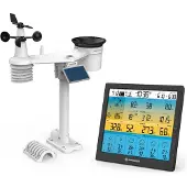 Bresser 7003220 7-i-1 værstasjon 4cast Pro SF Wi-Fi, solcelledrevet, svart