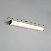 TRIO LED-vegglampe Giacomo, bredde 60 cm, svart, metall, IP44