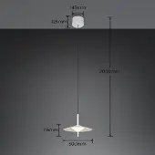 TRIO LED-hengelampe Amalo, matt hvit, Ø 30 cm, metall, CCT