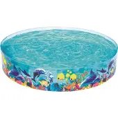 Bestway 55031, Oppblåsbart basseng, 1612 l, Rund, 3 år, PVC, Vinyl, Flerfarget