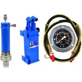 GEKO 20T hydraulisk pressesett, hurtigpumpe, hydraulikksylinder, manometer