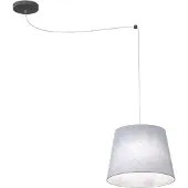 Emibig Ascot pendellampe, Ø 38 cm, grå, stoff, desentralisert