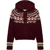 Superdry Fairisle 1/2 Button Hoodie Hetteskjorte