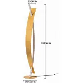 LUCANDE LED-gulvlampe Marija, gullfarget, dimbar, 140 cm