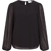 Vila Viura Round Neck Langermet Topp