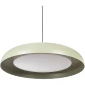 LINDBY LED-hengelampe Florie, grønn, Ø 40 cm, metall