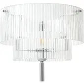LUCANDE gulvlampe Meritt, krom/klar, høyde 160 cm, glass