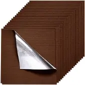 Vevor teppefliser 610x610 mm, 20 stk. selvklebende firkantet teppe, selvklebende, mykt polstret for kommersielt gulv, sømløst trekk 7,4㎡, enkel DIY-utskifting for stue/kontor, mørkebrun