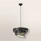 Osram hengelampe Decor Glittey, mørkegrå, Ø 40 cm, tekstil