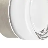 LUCANDE LED-vegglampe Somber, nikkel/klar, Ø 12,5 cm, IP44