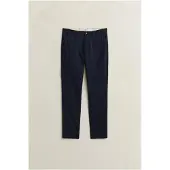 Gant for man. 1501000 Navy Blue Slim Fit Chino Trousers (34/32), Casual, Cotton, Classic