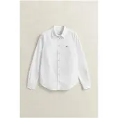 Gant for woman. 4300141 Slim Fit Stretch Oxford Shirt White (38), Cotton, Classic, Long sleeve