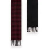 Woolrich for woman. CFWWAC2046FRUT5548 Black and red check scarf (OSFA), Casual