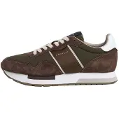 Hackett London for man. HMS200088 Keston Symbol Olive Green Sneakers (45), Fabric, Flat, Laces, Casual