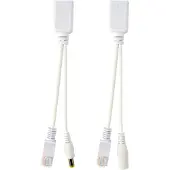 Gembird PP12-POE-0.15M-W passivt PoE-adaptersett UTP 0,15 m, hvit