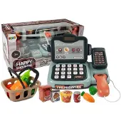 Leantoys Cash register shop kit with microphone, sound terminal