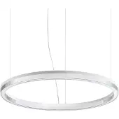 Ideal Lux LED-hengelampe Crown Ø 80 cm, hvit, metall
