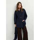 Pepe Jeans for woman. PL4024545 Mikaela navy coat (S), Casual, Wool, Classic
