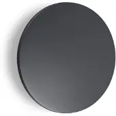 Ideal Lux utendørs LED-vegglampe Punto, antrasitt, Ø 30 cm