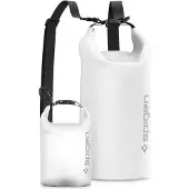 Spigen AquaShield WaterProof Dry Bag + A630, Backpacking, Strandaktiviteter, Camping, Canoeing, Kayaking, Vannsportsaktiviteter, Universell, Hvit, Termoplastisk polyuretan (TPU), Klikkspenne, IPX6