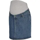 Mamalicious Cuba Denim Maternity Kort Skjørt