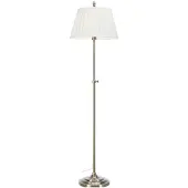 Markslöjd Gulvlampe Oxford, messingfarget, høyde 155 cm, metall/stoff