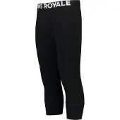 Mons Royale Cascade Merino Base Layer 3/4, Stillongs, Herre, Black