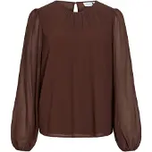 Vila Viura Round Neck Langermet Topp