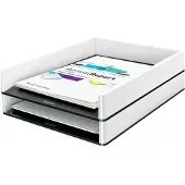 Leitz Brevbakke WOW Dual hvid/sort